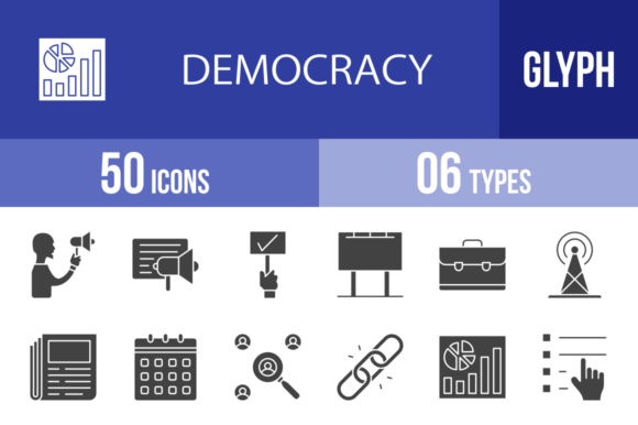 50 Democracy Glyph Icons: A Visual Toolkit for Civic Projects