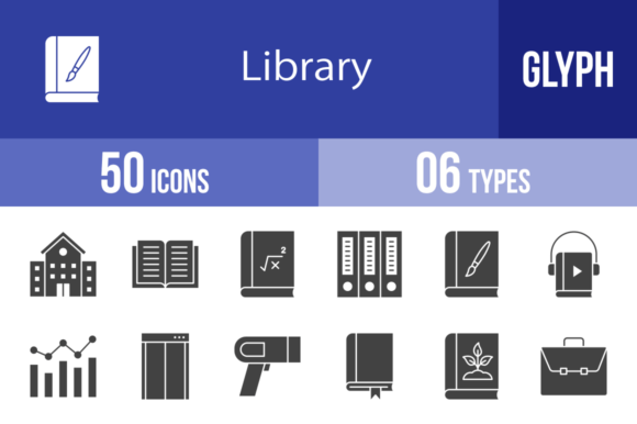50 Library Glyph Icons: Your Toolkit for Modern Visual Communication