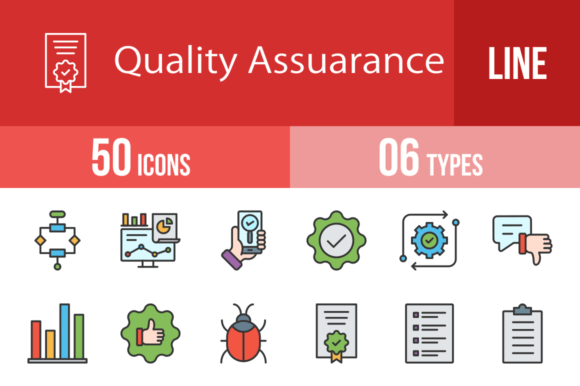 50 Quality Assurance Filled Line Icons: The Ultimate Design Asset