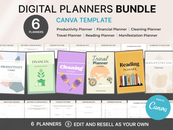 6 Ready-to-Sell Digital Planners for Instant Profit