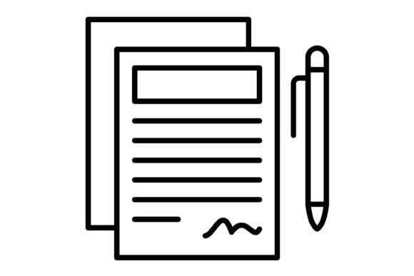 Agreement Outline Icon: A Versatile Design Asset for Clarity