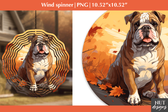 Autumn Charm: The Fall Dog Wind Spinner for Your Decor