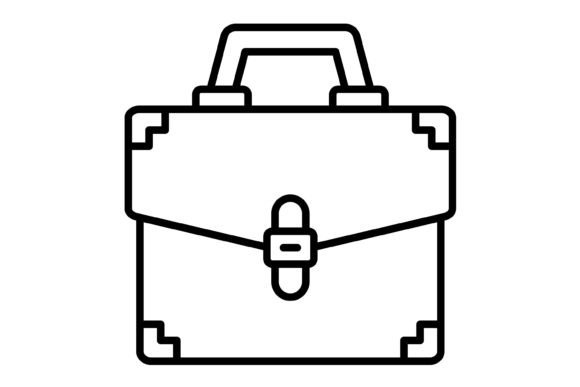 Briefcase Outline Icon: A Versatile Design Asset