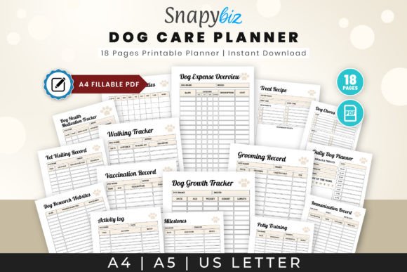 Dog Care Planner Printable: Organize Your Pup's Life