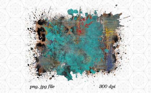 Elevate Projects with Distressed Frames Background, Turquoise