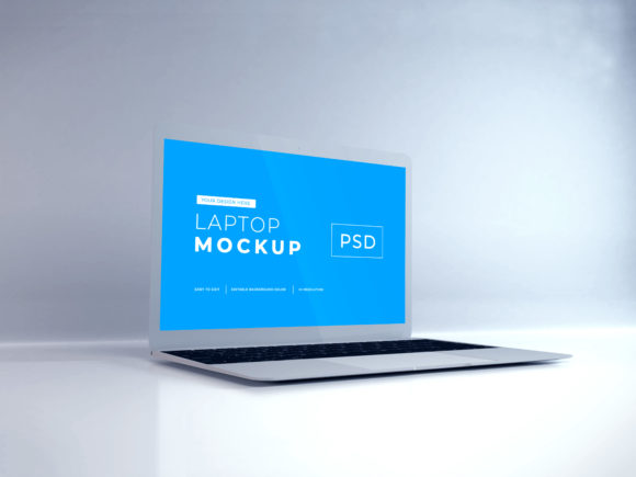 Elevate Your Designs with a Realistic Macbook Air Laptop Mockup PSD