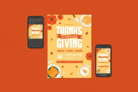 Streamline Your Holiday Marketing with the Thanksgiving Flyer Set