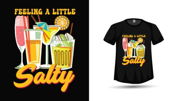 Summer Salty Drink Lover Tshirt Design for Creative Projects