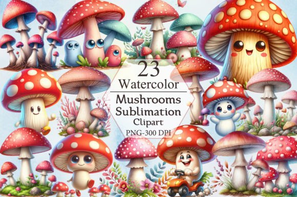 Unlock Creative Magic with the Mushrooms Clipart Bundle - Mushroom Png