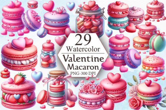 Valentine Macaron Sublimation Bundle: Sweet Designs for Creative Projects
